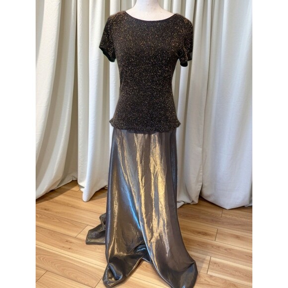 Dresses & Skirts - NWT Vintage Cache Evening Gown Size 8 Metallic Princess Maxi Dress
